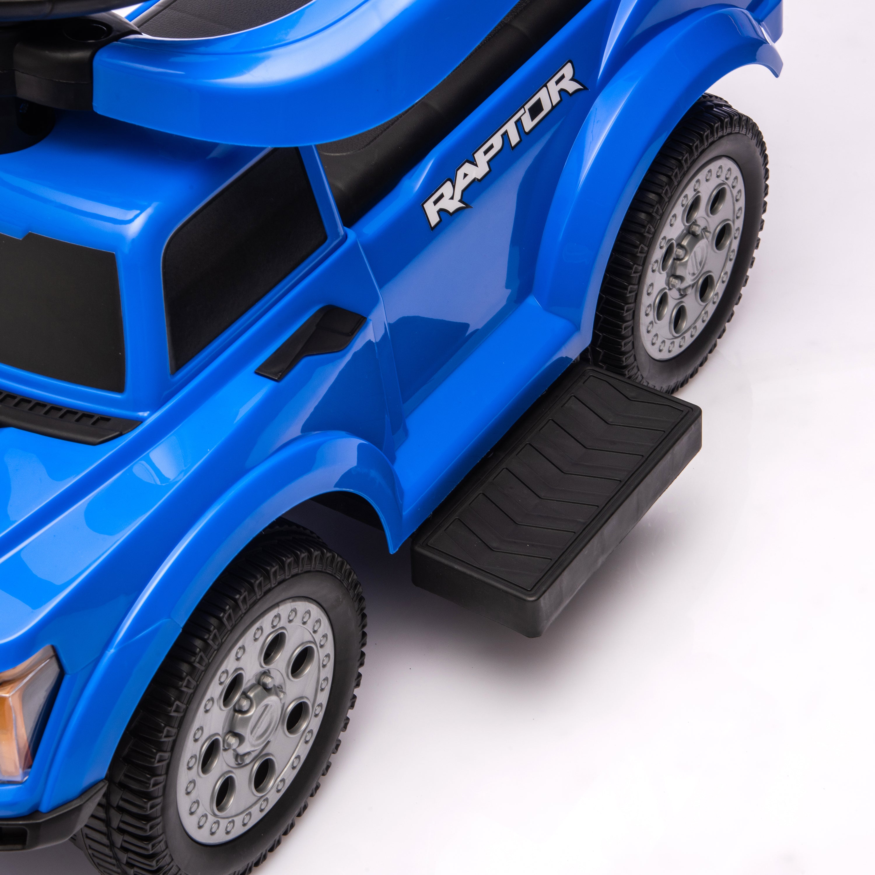 Ford Raptor 3-in-1 Push Ride On Toy Car - Blue - Image 5