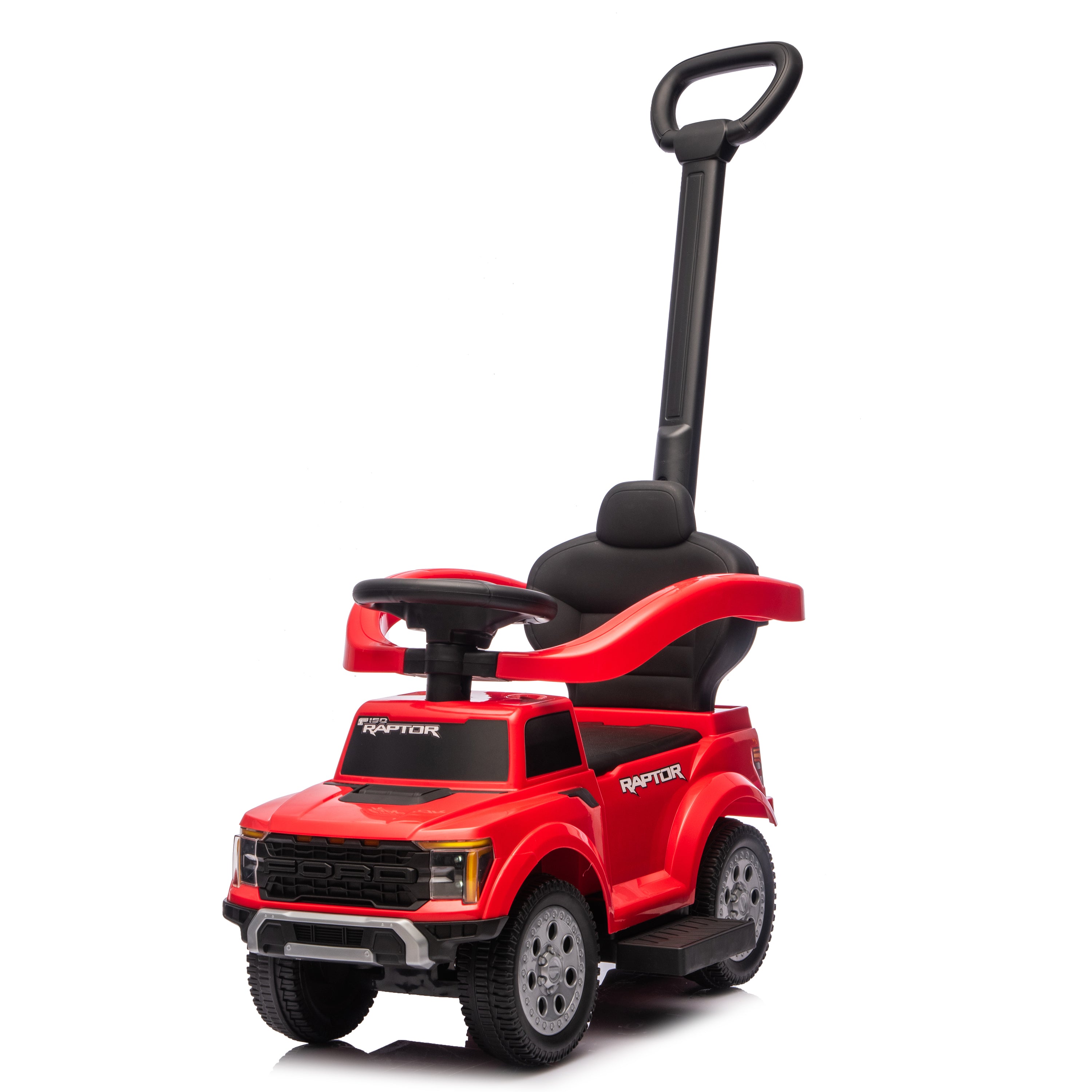 Ford Raptor 3-in-1 Push Ride On Toy Car - Red