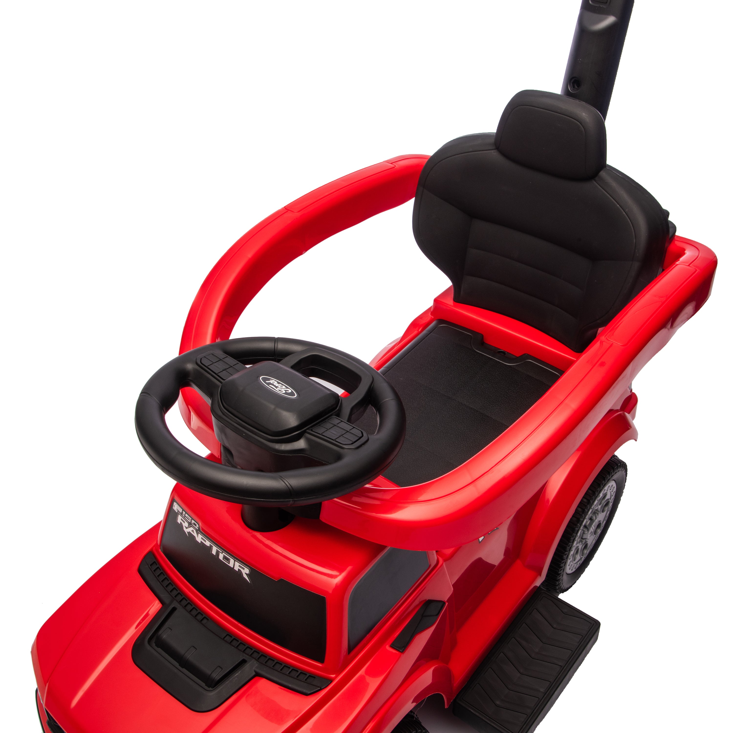 Ford Raptor 3-in-1 Push Ride On Toy Car - Red - Image 3