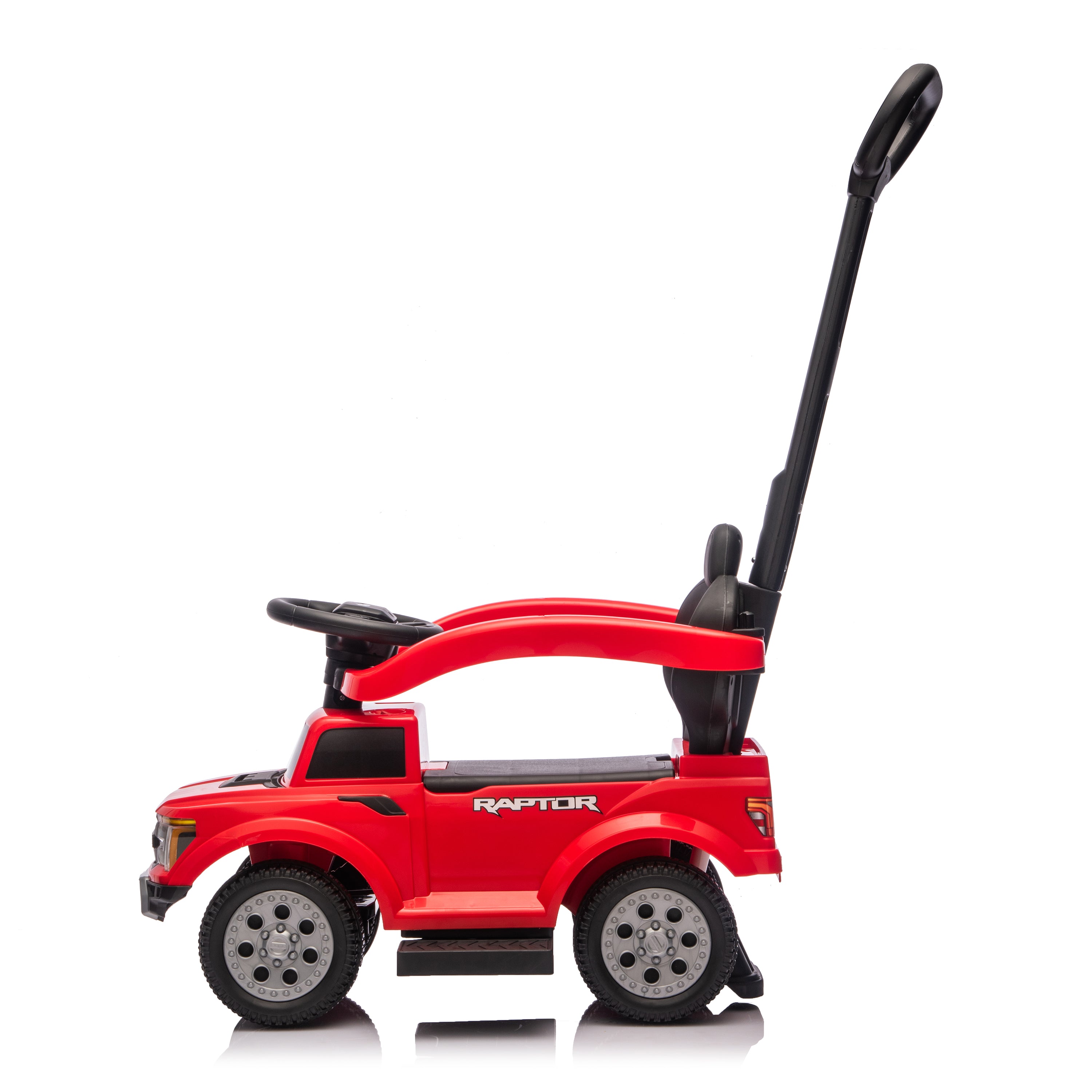 Ford Raptor 3-in-1 Push Ride On Toy Car - Red - Image 5