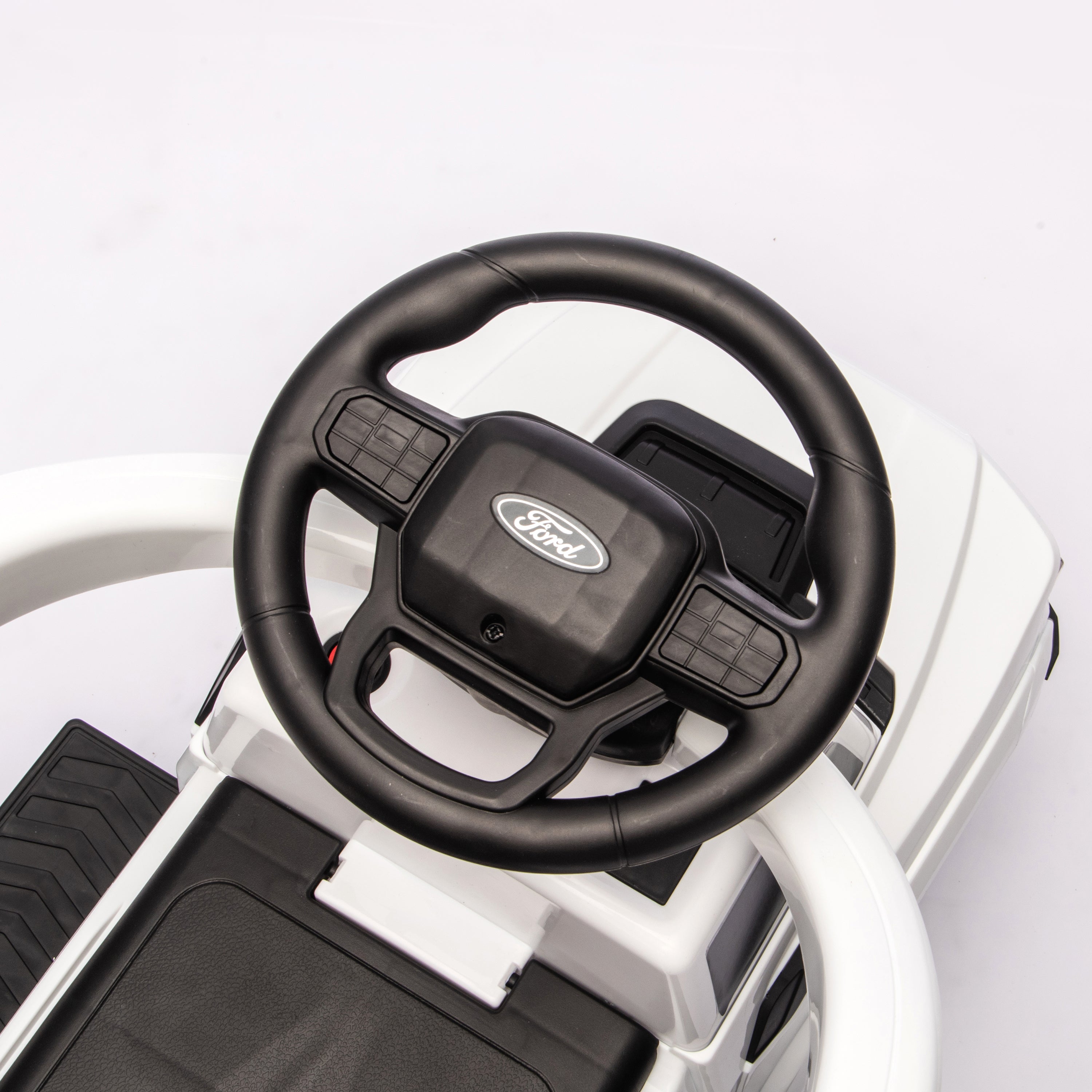 Ford Raptor 3-in-1 Push Ride On Toy Car - White - Image 3