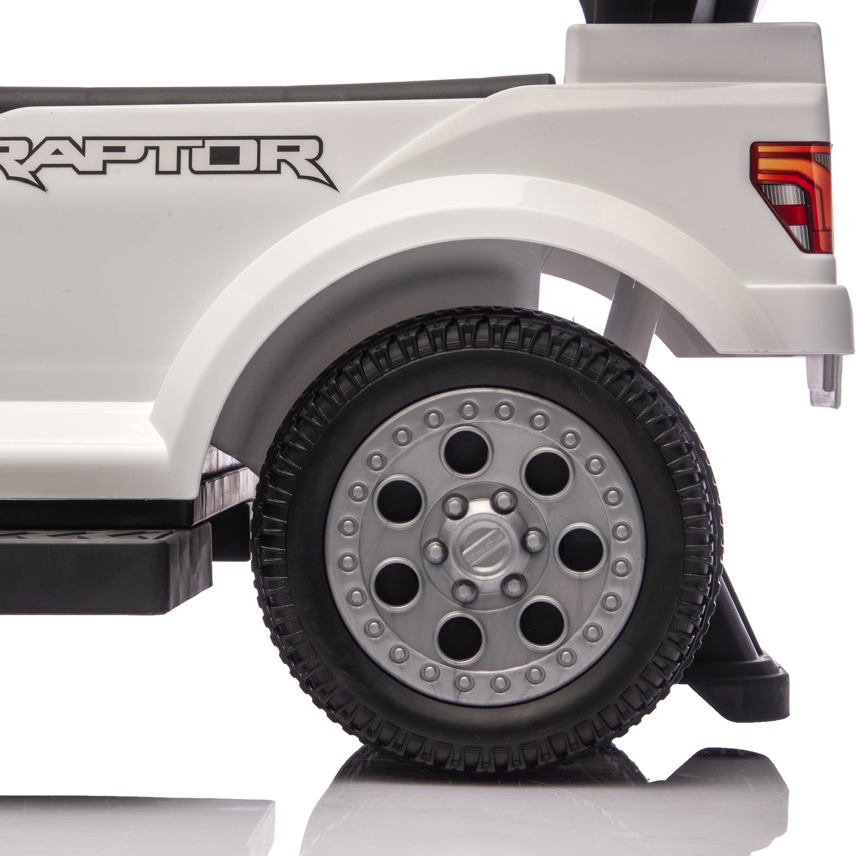 Ford Raptor 3-in-1 Push Ride On Toy Car - White - Image 6