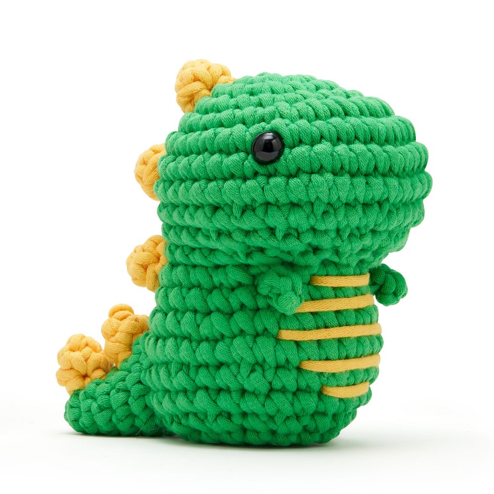 Alternative view of Fred the Dino Learn to Crochet Kit