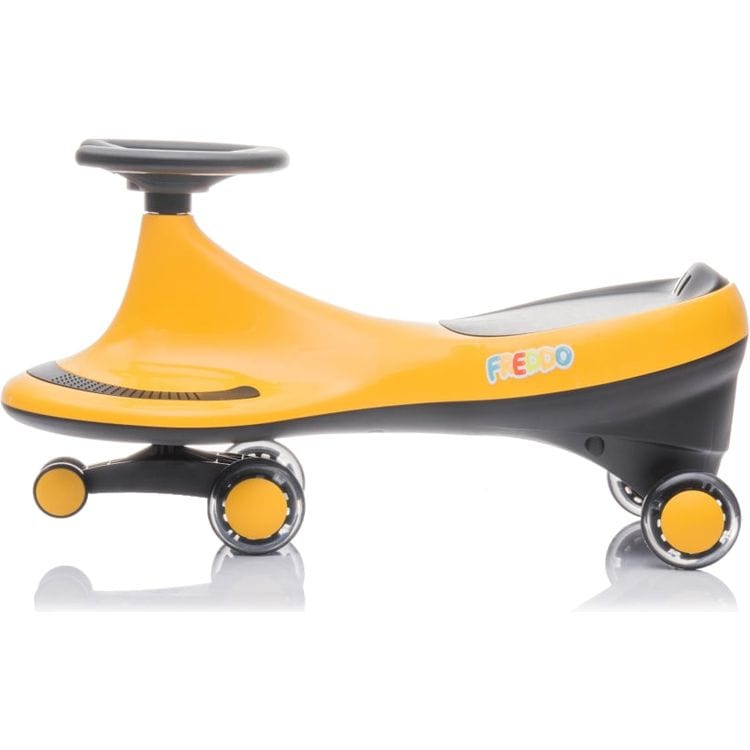 Alternative view of Freddo Toys Swing Car with Flashing Wheels - Yellow