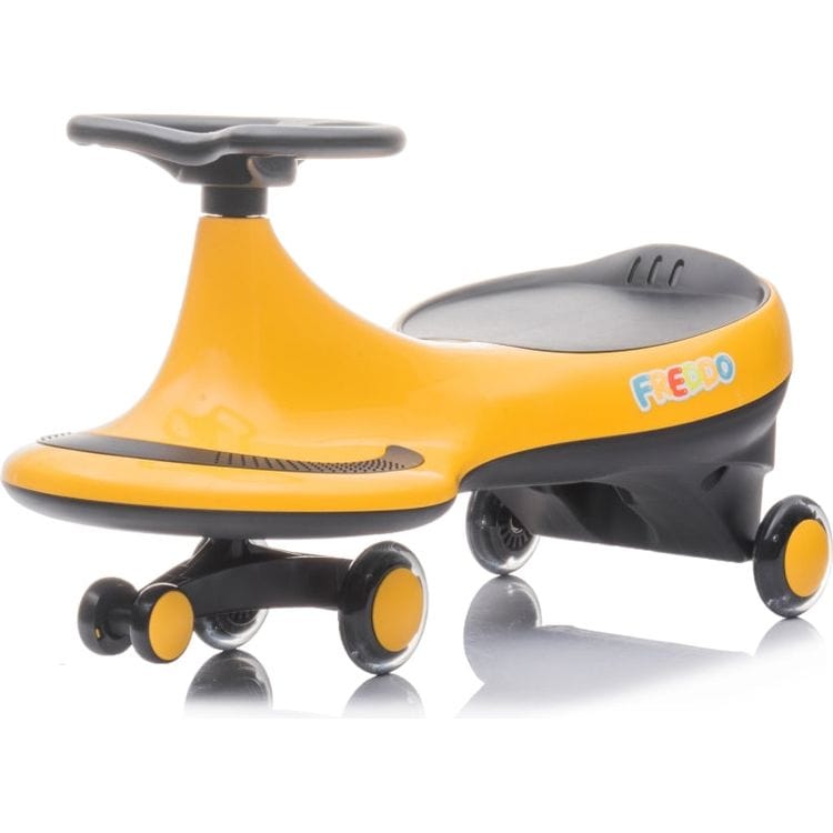 Freddo Toys Swing Car with Flashing Wheels - Yellow