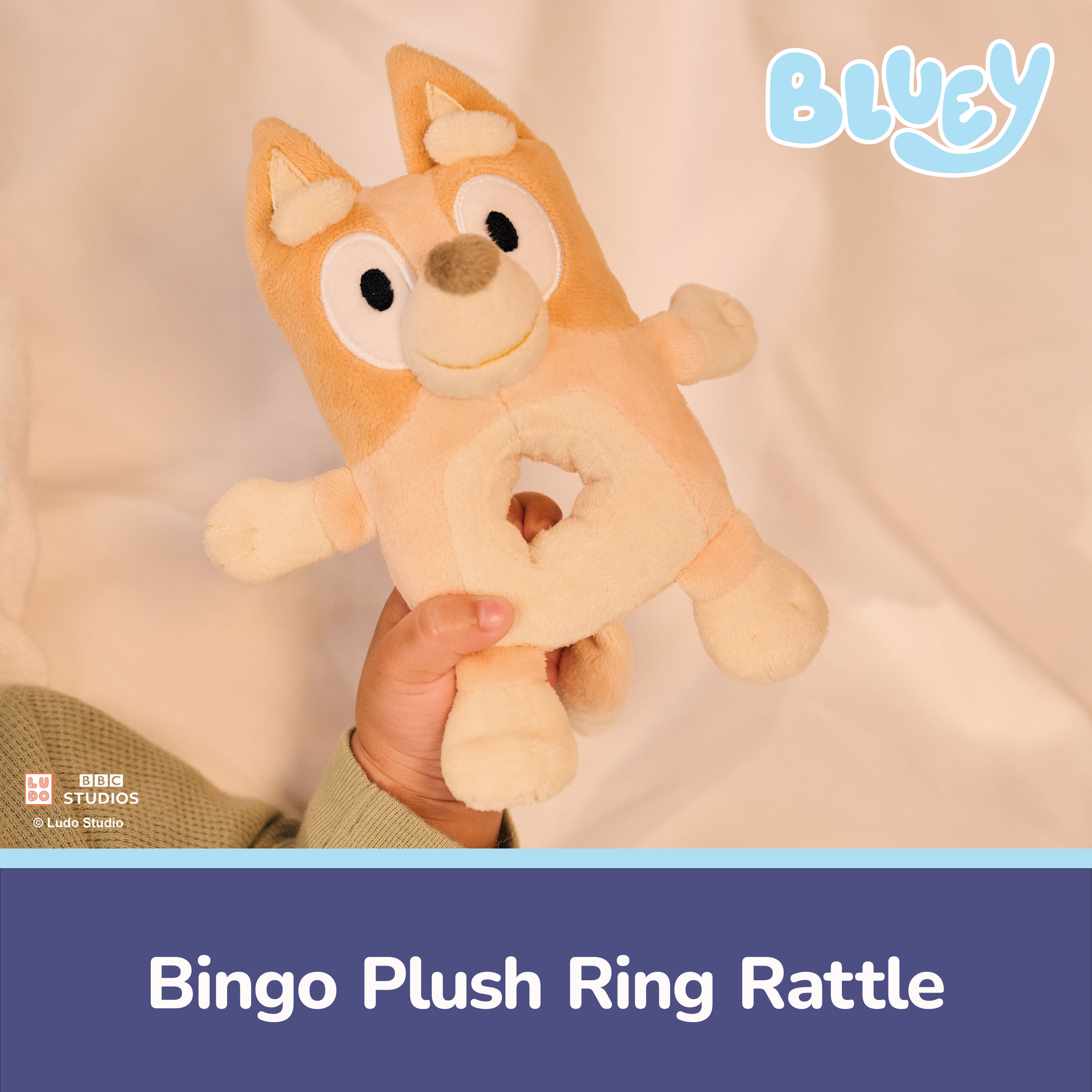 GUND Bingo Plush Ring Rattle - 6" - Image 4
