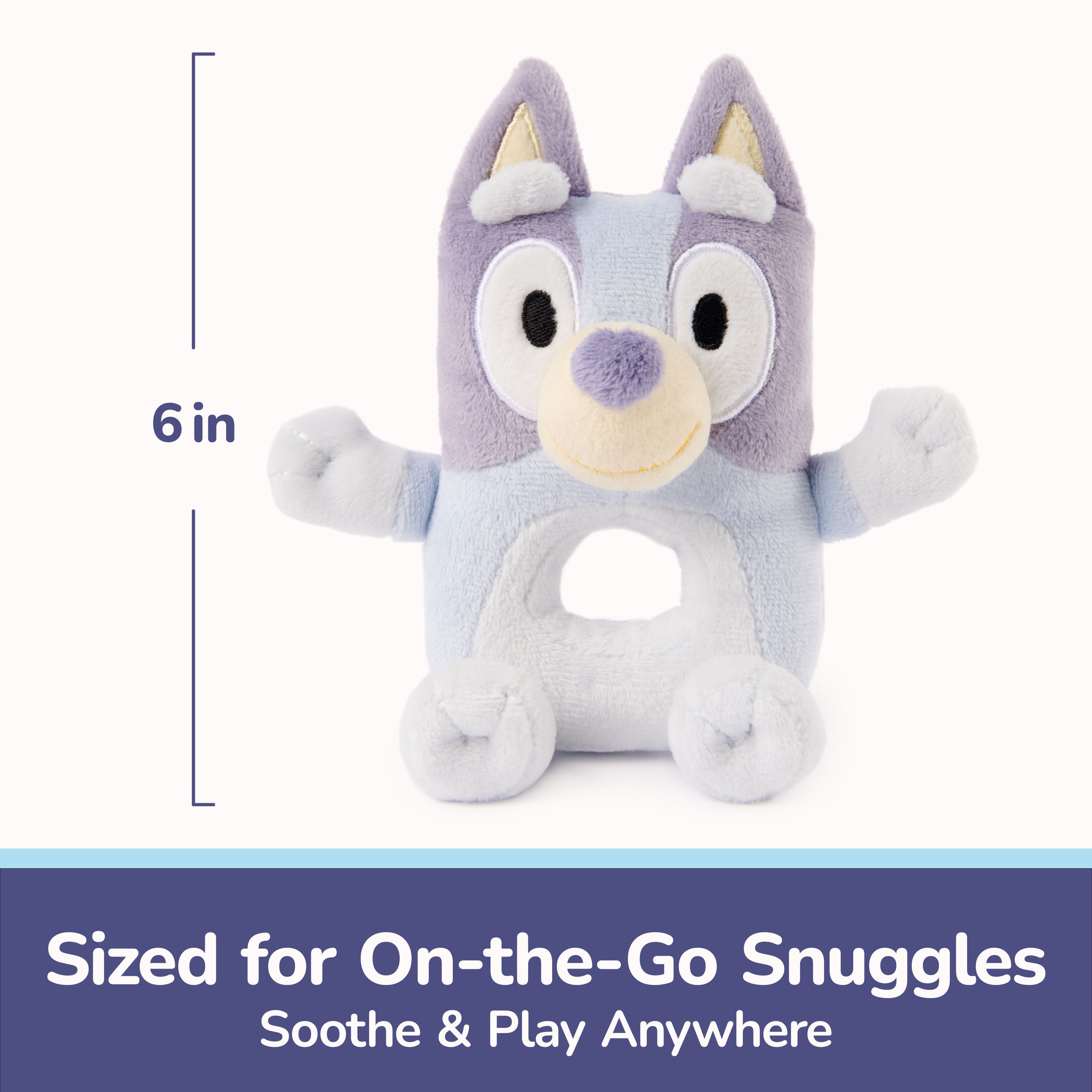 GUND Bluey Plush Ring Rattle - 6" - Image 5