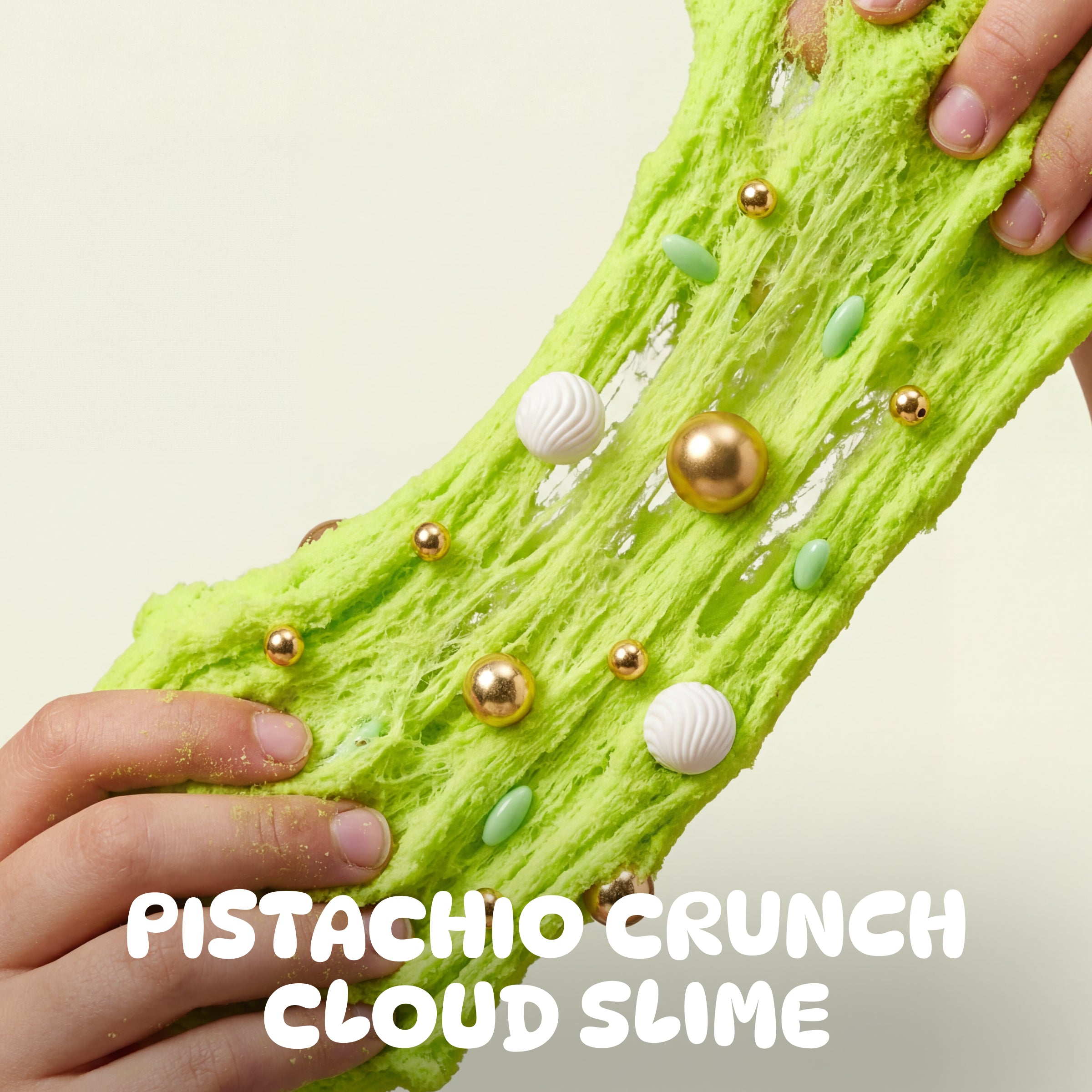 Gelato Swirl Slime – Pistachio Crunch Cloud Slime - Image 3