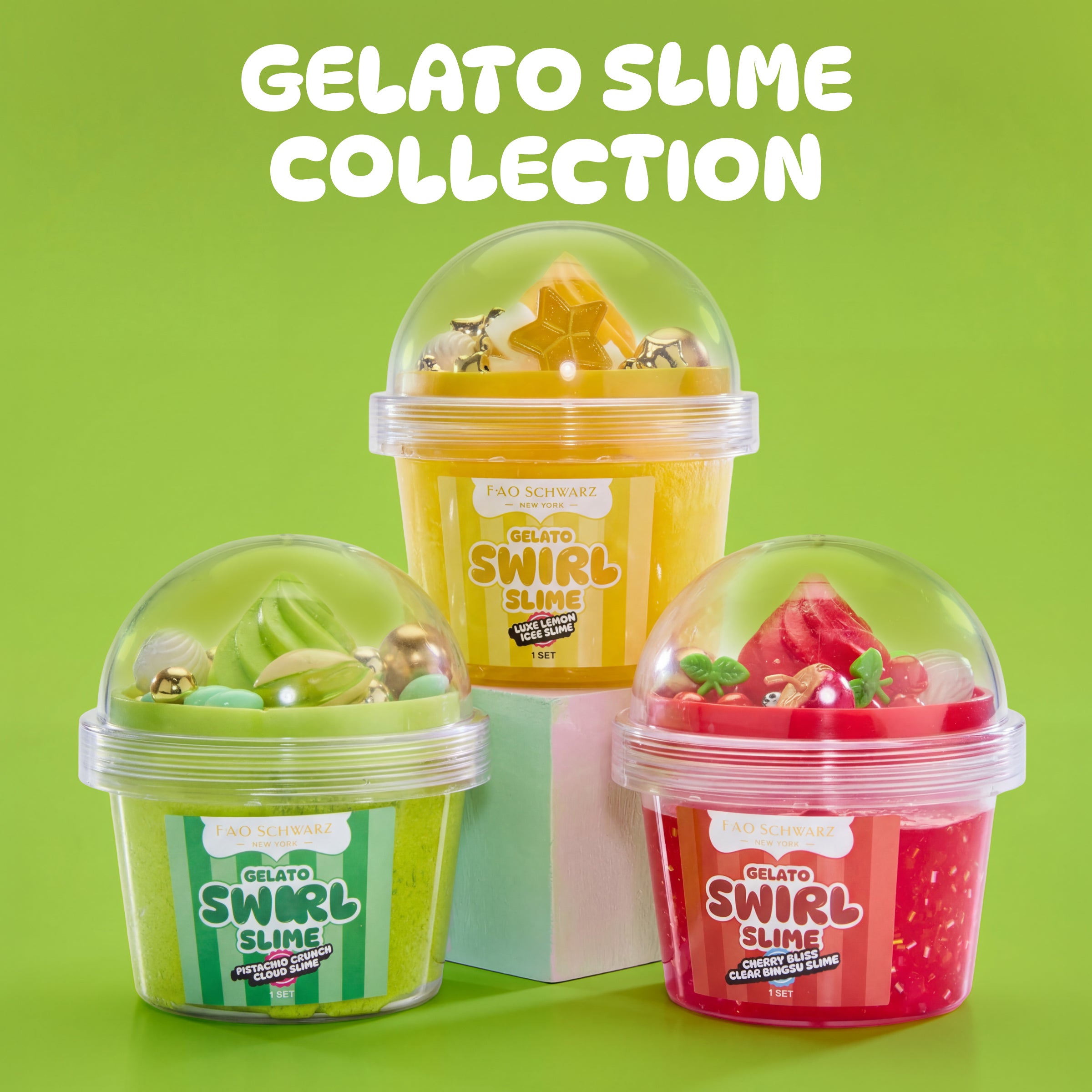 Gelato Swirl Slime – Pistachio Crunch Cloud Slime - Image 6
