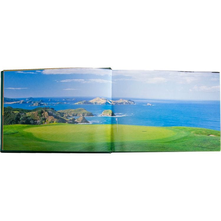 "Golf Courses: Fairways of the World" Book in Green Bonded Leather - Image 3