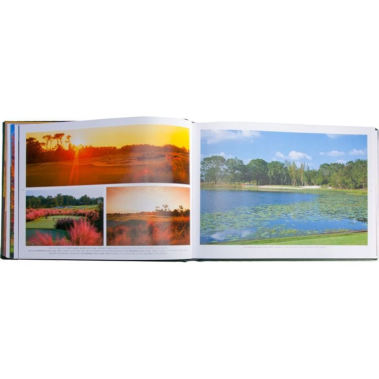 "Golf Courses: Fairways of the World" Book in Green Bonded Leather - Image 5