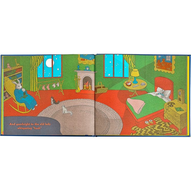 "Goodnight Moon" Book in Blue Bonded Leather - Image 4