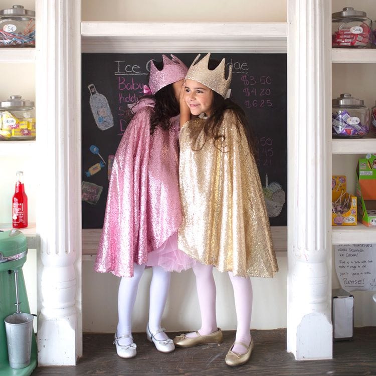 Gracious Gold Sequins Cape, Size 5-6 - Image 3