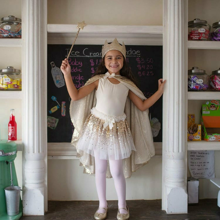 Alternative view of Gracious Gold Sequins Skirt, Wings, & Wand, Size 4-6