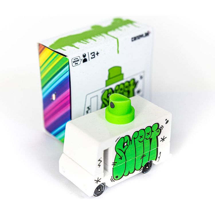 Green Graffiti Van Toy Car - Image 5
