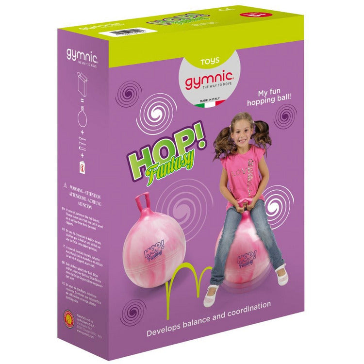 Gymnic Hop 45 - 18 inch Hop Ball Swirl Pink - Image 3