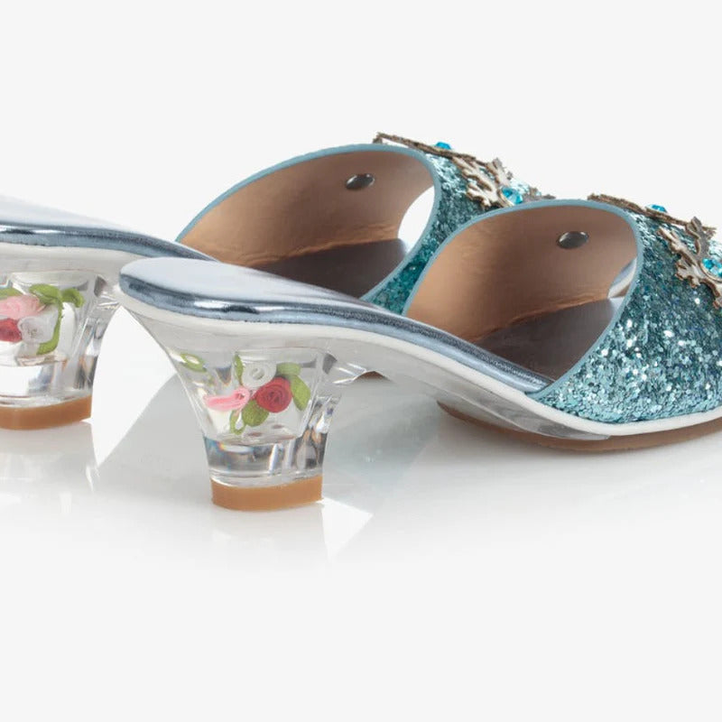 Alternative view of High-Heel Ice Queen Slipper (Blue) - Size 10-11