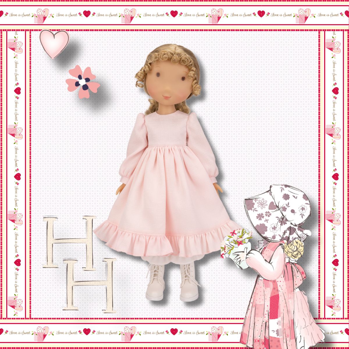 Holly Hobbie - Pink Girl Dollset - Image 4