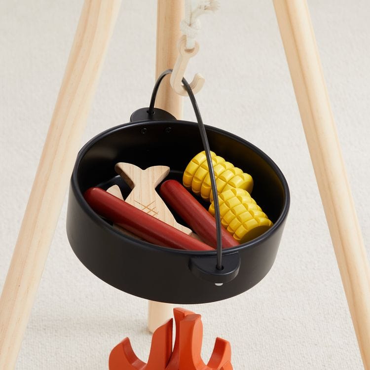 Home on the Range Pretend Play Wood Camping Set - Image 7