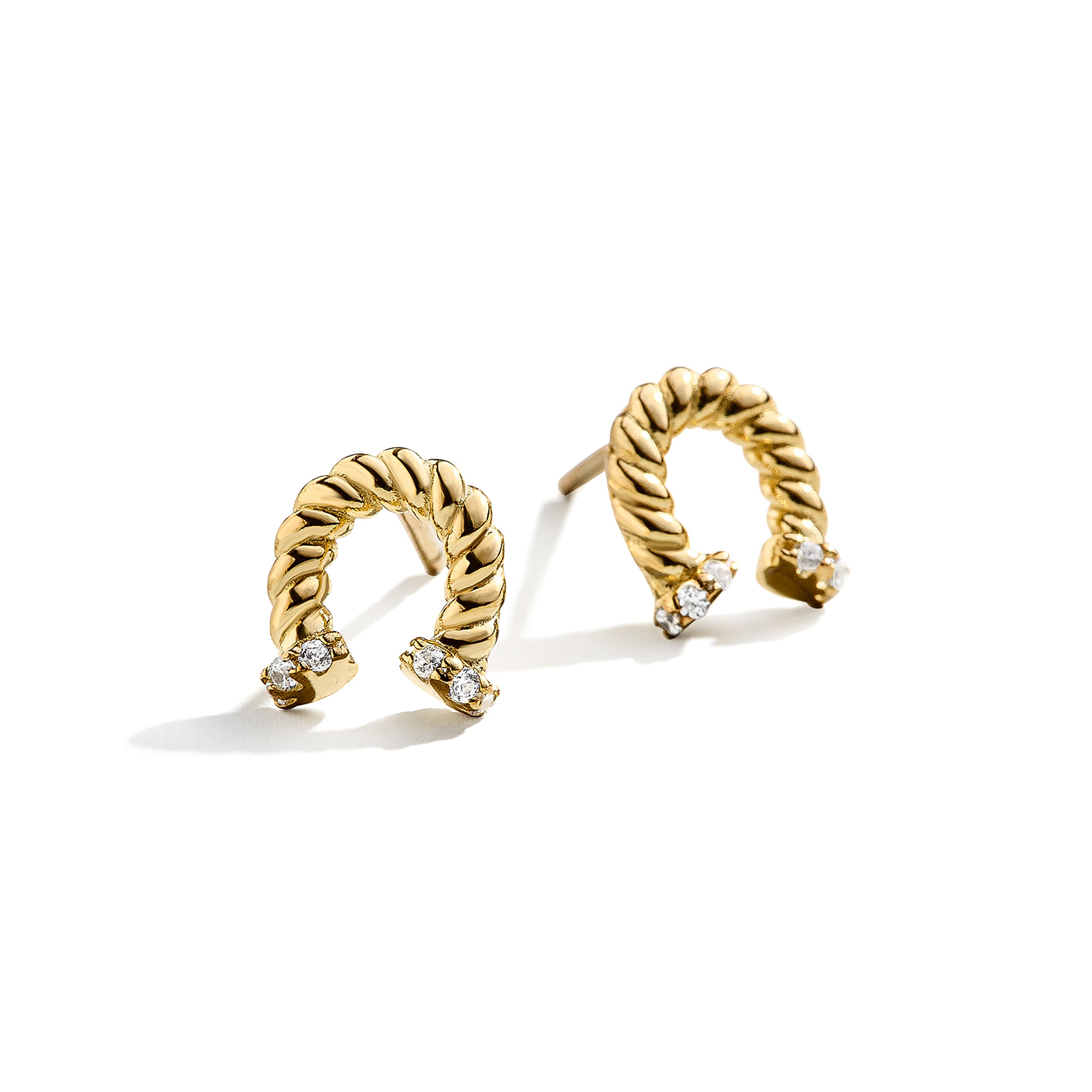 Horseshoe 18k Gold Kids' Earrings