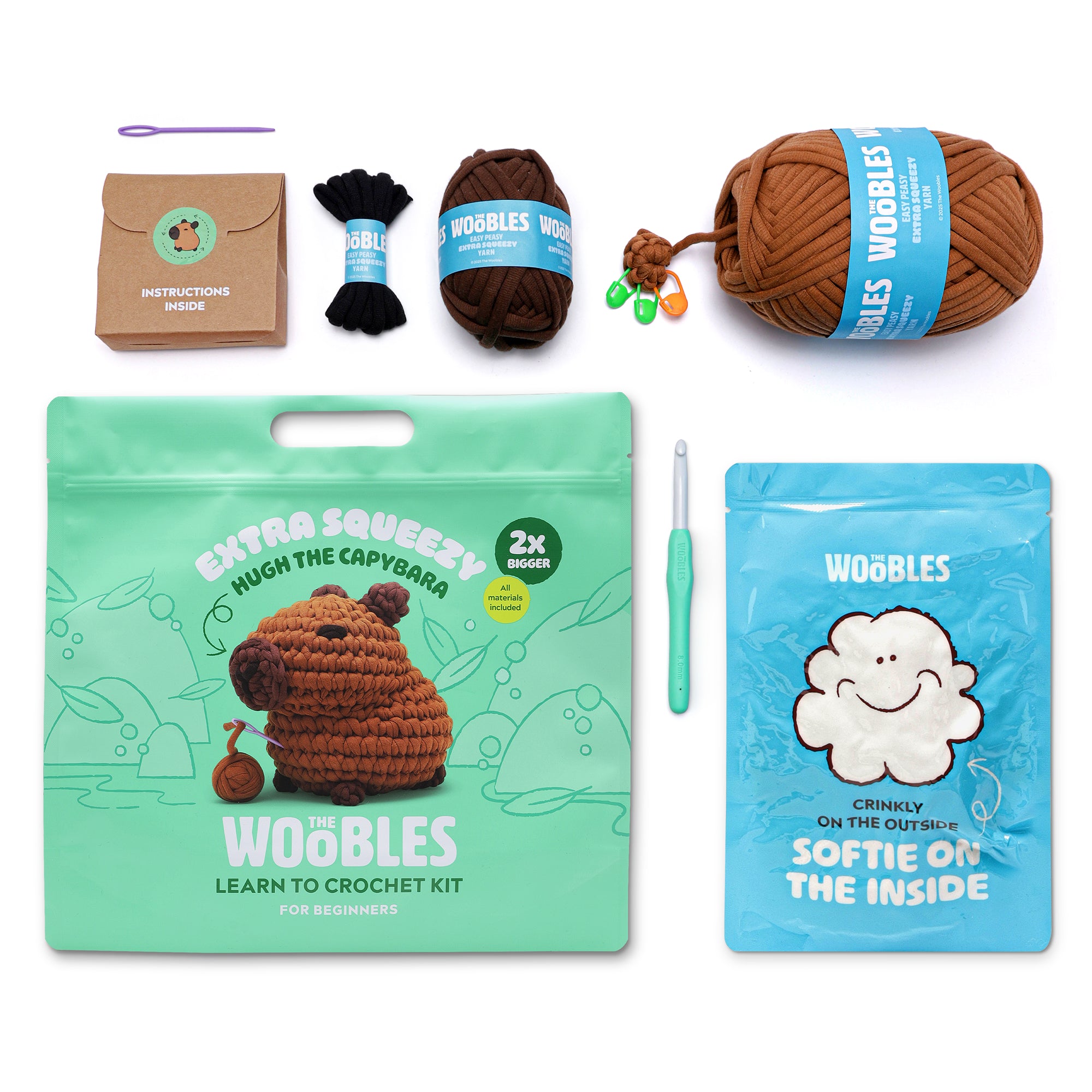 Hugh the Capybara Learn to Crochet Kit - Image 3