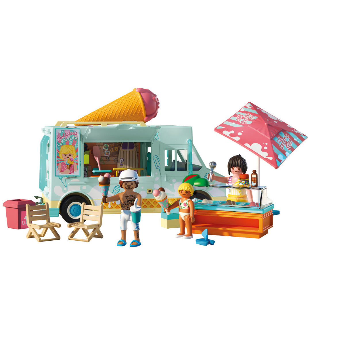 Ice Cream Truck with Surf Shop Playset