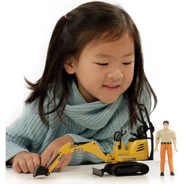 Alternative view of JCB Micro Excavator 8010 CTS with Worker