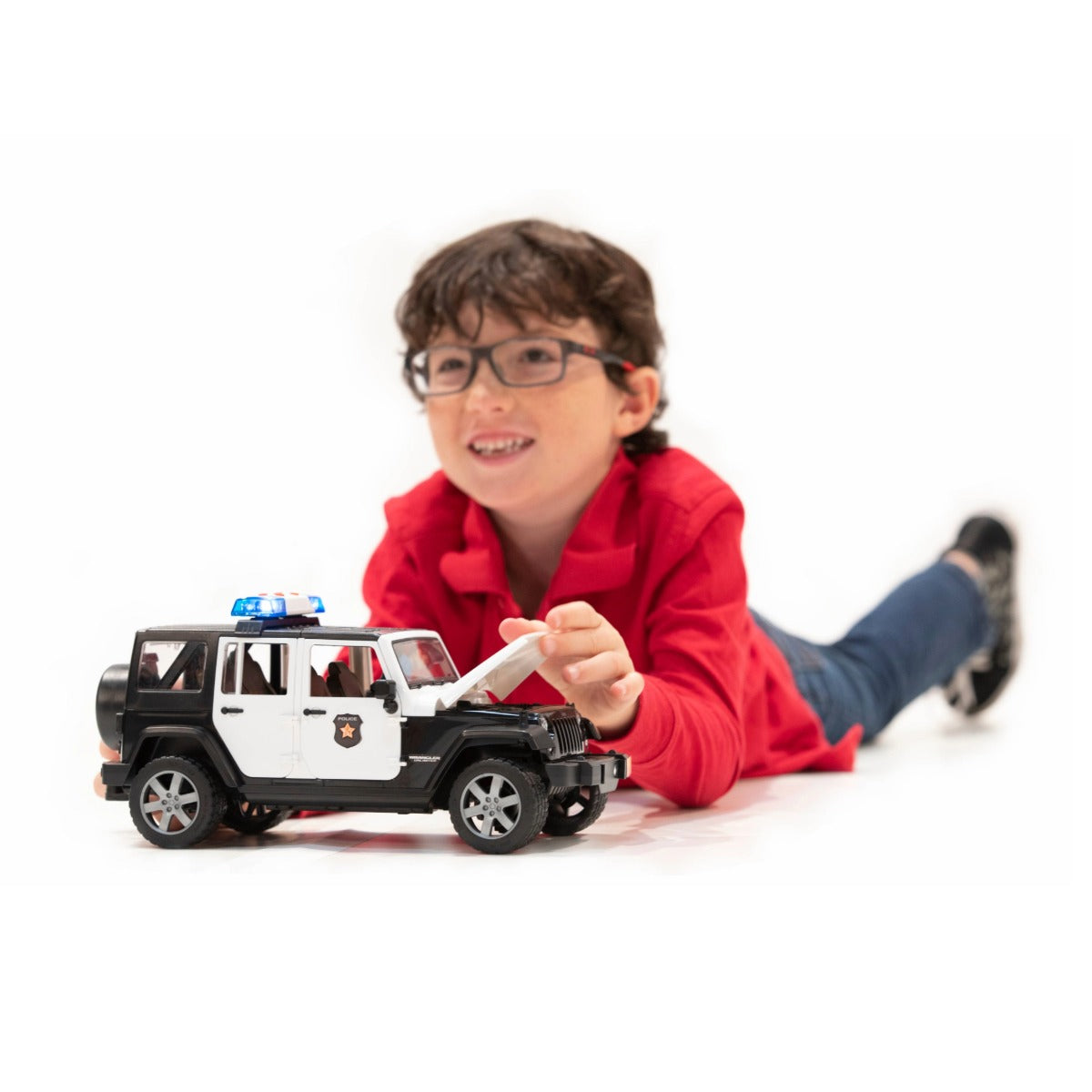 Alternative view of Jeep Rubicon Police Car & Policeman Figure