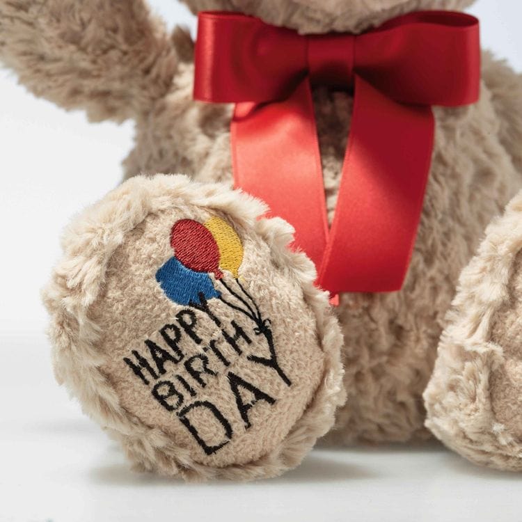 Alternative view of Jimmy "Happy Birthday" Teddy Bear with Bow