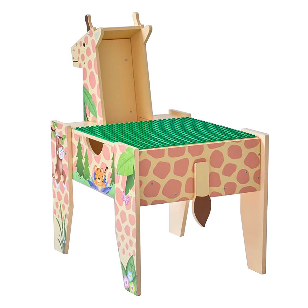 Jungle Giraffe 2-in-1 Wooden Activity Table + 23 Accessories & 1 Car - Image 9