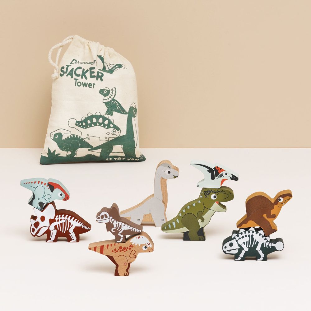 Alternative view of Jurassic Stacking Dinosaurs & Bag