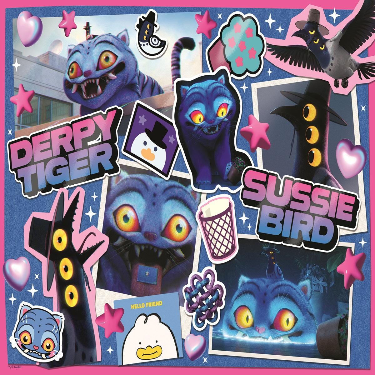 Alternative view of K-Pop Demon Hunters Derpy and Sussie - 300 Piece XXL Jigsaw Puzzle