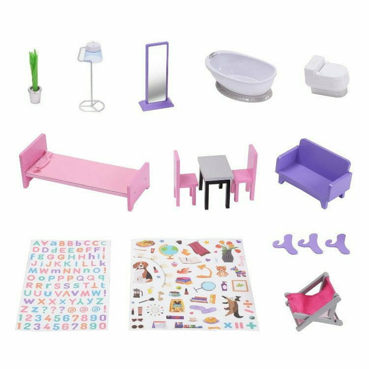 Kids Dreamland Sunset 3-Level Dollhouse Set for 12" Dolls - Image 9