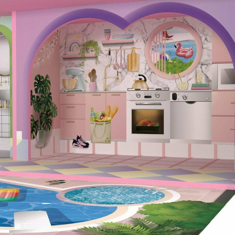 Kids Dreamland Sunset 3-Level Dollhouse Set for 12" Dolls - Image 13