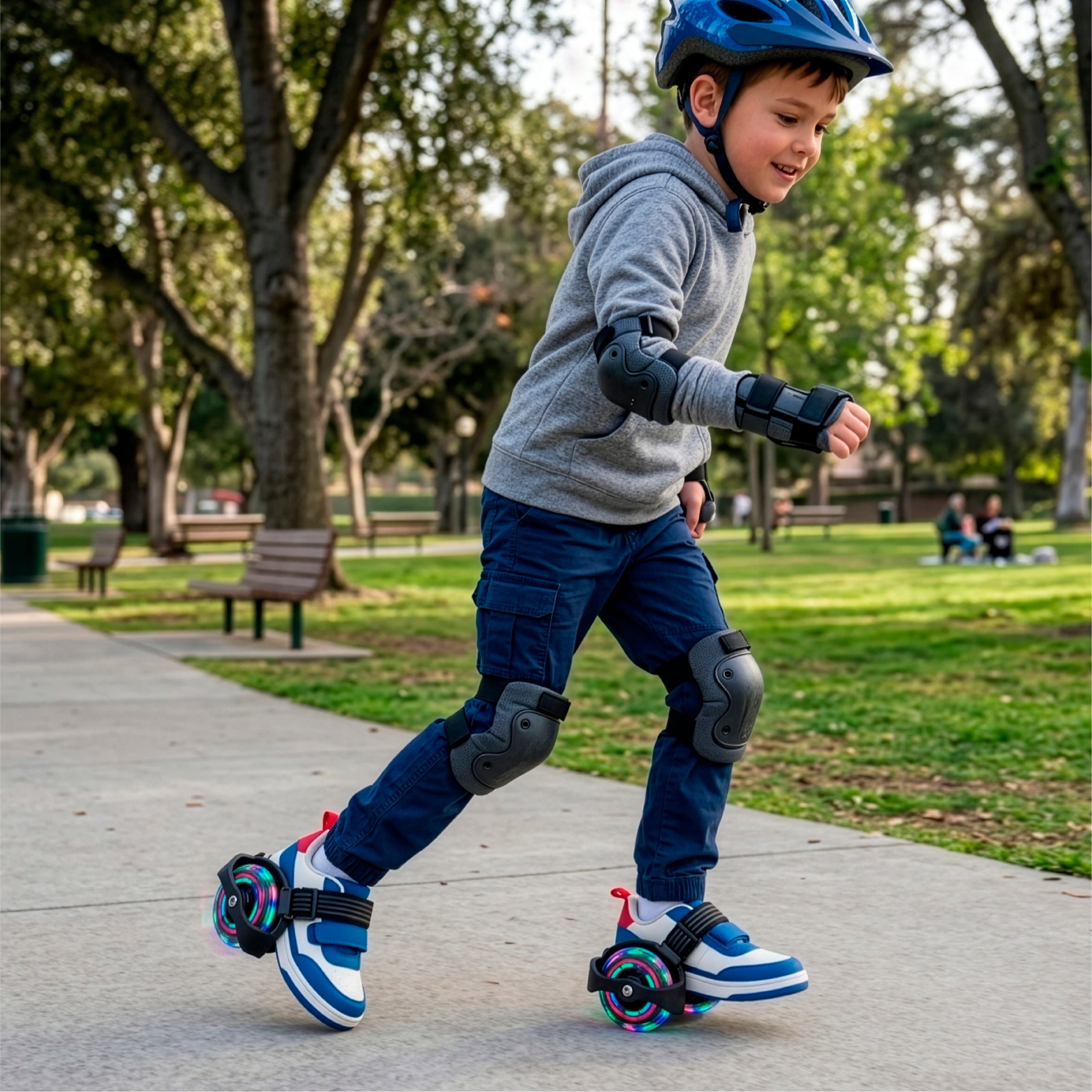 Alternative view of LED Clip-N-Roll Skates