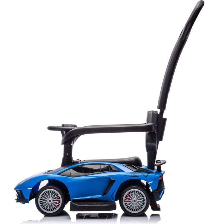 Lamborghini 3-in-1 Push Ride On Toy Car - Blue - Image 3
