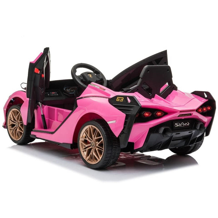 Lamborghini Sian 12V Ride On Car - Pink - Image 3