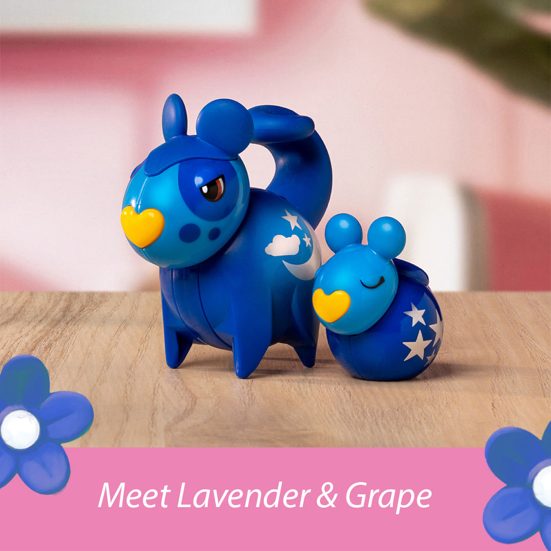 Alternative view of Lavender & Grape Flora Figures