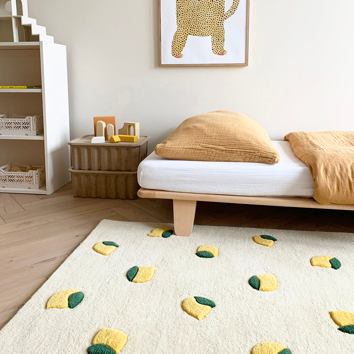 Alternative view of Lemons Rug - Cream & Yellow