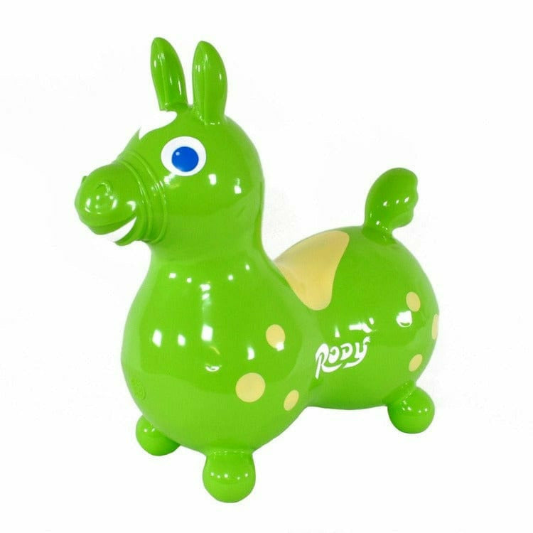 Lime Green Rody Horse Inflatable Bouncer Ride-on