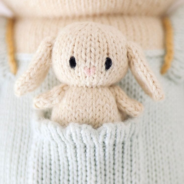 Little 13" Briar the Bunny Hand-Knit Doll - Image 4