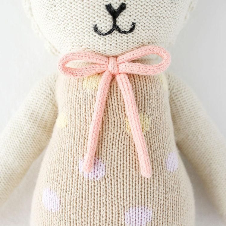 Little 13" Lucy the Lamb (Pastel) Hand-Knit Doll - Image 3