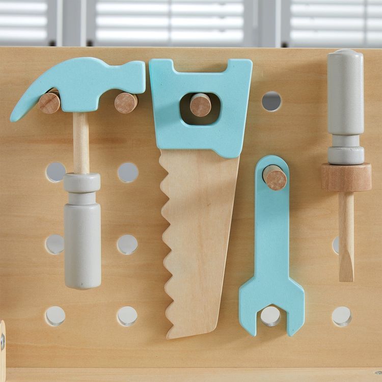 Little Builder Wooden Construction Workbench - Image 3