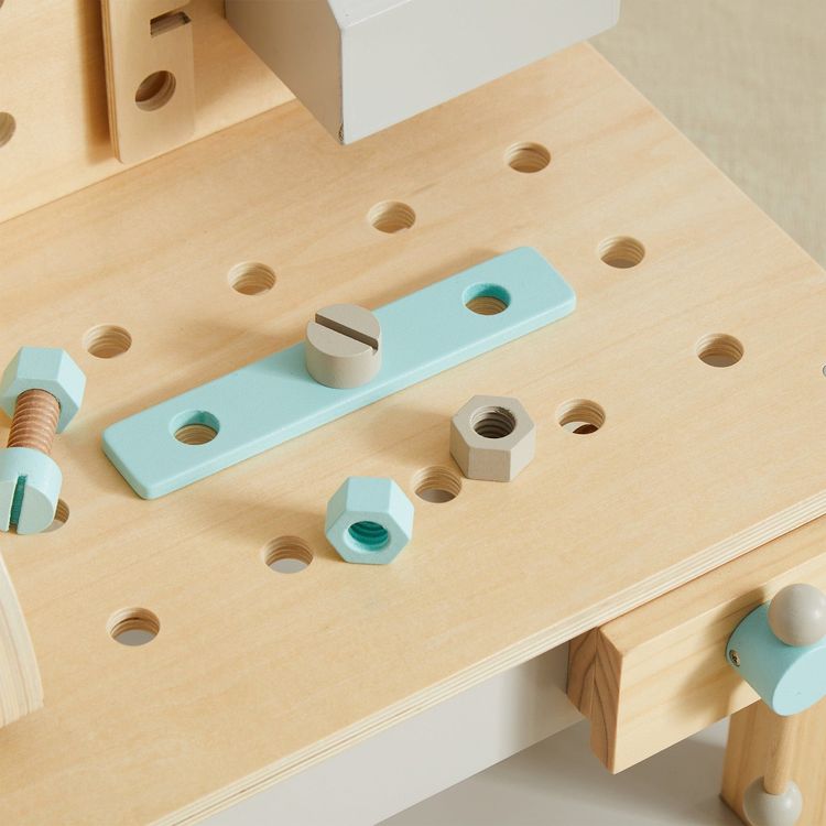 Little Builder Wooden Construction Workbench - Image 8