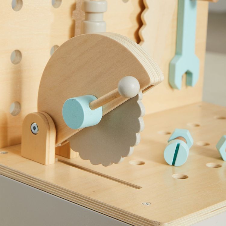 Little Builder Wooden Construction Workbench - Image 6