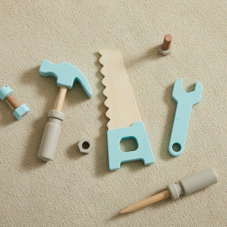 Little Builder Wooden Construction Workbench - Image 5