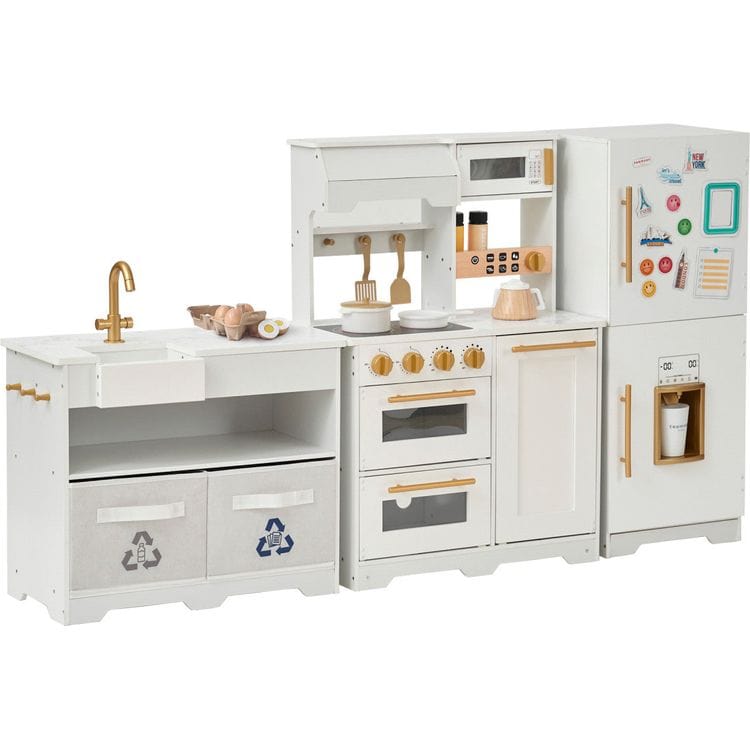 Little Chef Atlanta Modular Play Kitchen - White/Gold - Image 2