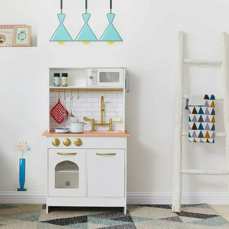Little Chef Boston Classic Play Kitchen & Cookware - White - Image 3