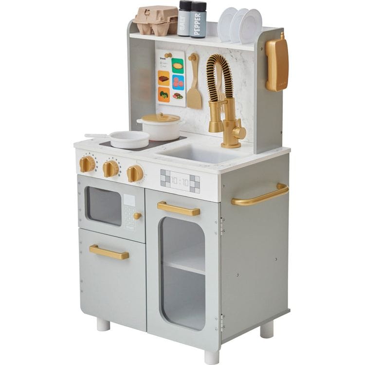 Little Chef Memphis Play Kitchen - Gray/Gold - Image 3