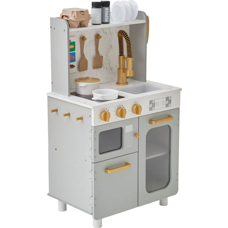 Little Chef Memphis Play Kitchen - Gray/Gold - Image 4